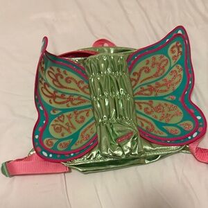 American Girl Butterfly Wings Bag - Green and Pink
